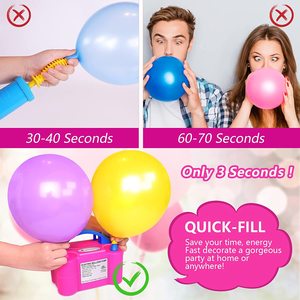 Pompa Elettrica Portatile a Doppio Ugello per <span class=keywords><strong>Palloncini</strong></span>, Rosso Rosa, 110V 600W, <span class=keywords><strong>Gonfiatore</strong></span> Elettrico per Decorazioni - Product Image 3