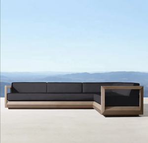 Juego de Muebles de Jardín de Madera de Teca para Hotel, Villa, Playa, Patio, Sofá Seccional Personalizado - Product Image 5