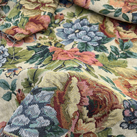 Großhandel Klassischer Garngefärbter Chinesischer Blumenstil Polyester-Jacquardstoff für Tischdecken