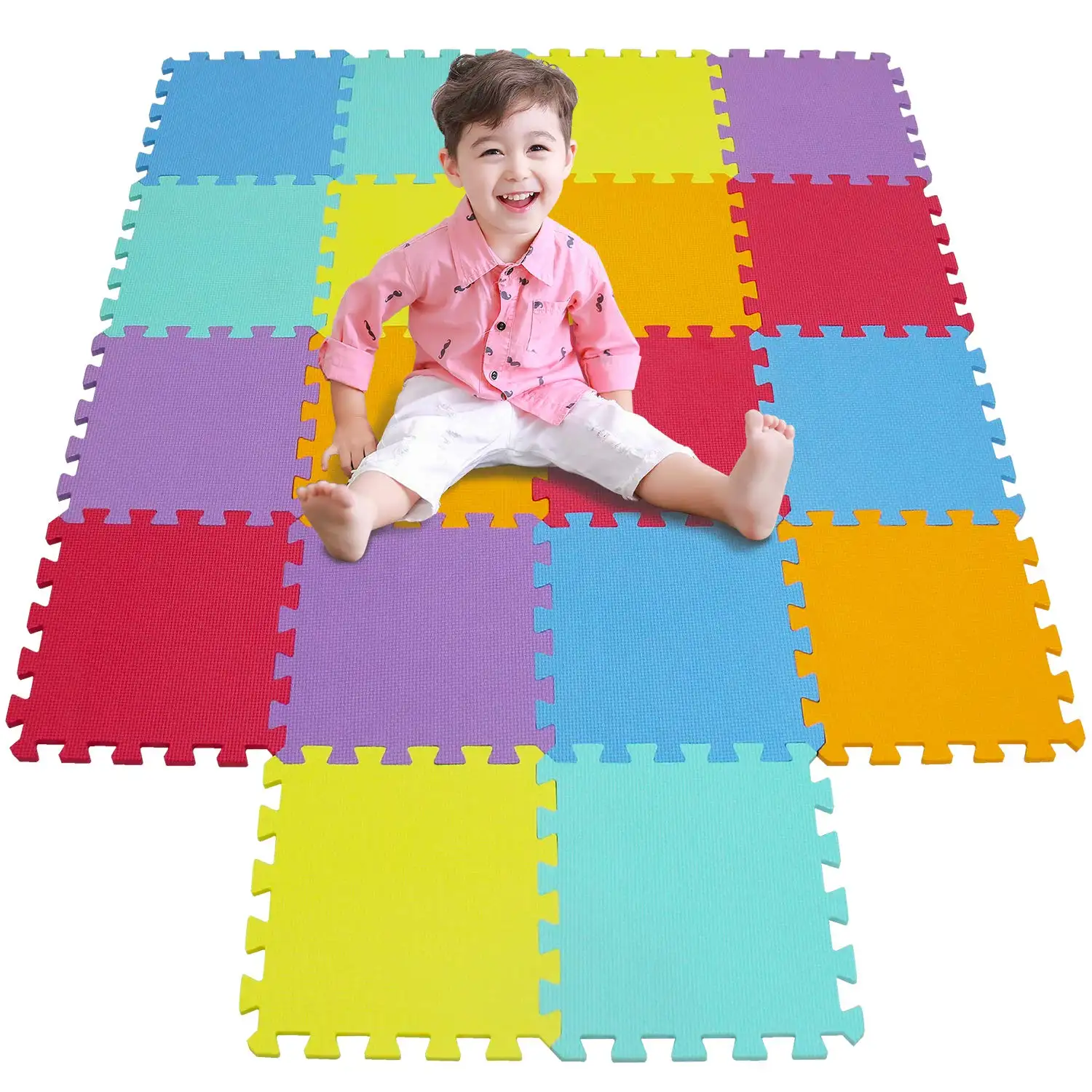 Tapis de jeu en mousse Non toxique pour enfants, carreaux de sol en mousse, grande taille, Puzzle pour activités bébé, EVA, 20 pièces carrées