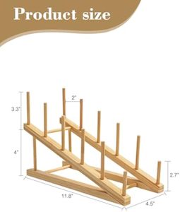 Égouttoir à vaisselle en bambou à 5 niveaux - Écologique et durable, support de cuisine moderne pour l'affichage et l'organisation - Product Image 3