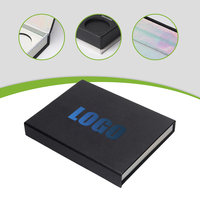 Embalaje de paleta de sombras de ojos vacías personalizadas con acabado mate moderno Laminación mate Papel DE ARTE Caja de imán reciclable