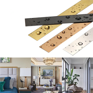 Bande d'étanchéité en alliage d'aluminium à profil droit pour seuil de <span class=keywords><strong>sol</strong></span> en bois et finition décorative de bordure métallique - Product Image 4