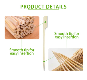 Mái Chèo Hình Bbq Tre <span class=keywords><strong>Teppo</strong></span> Xiên Stick 40Cm 20Cm Biểu Tượng Tùy Chỉnh An Toàn Máy Rửa Chén Ngoài Trời Cho Trái Cây Thịt Bao Gồm Túi Đầy Đủ Đếm - Product Image 5