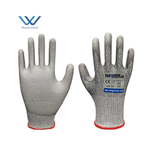 Logotipo personalizado 13G de punto de poliéster CE EN388 Venta al por mayor Trabajo de revestimiento de <span class=keywords><strong>PU</strong></span> Mano Jardín Trabajo Guantes de seguridad - Product Image 2