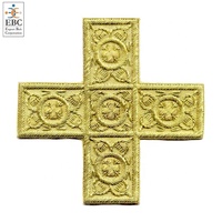 Croix brodées à la main en feutre et fils de broderie pour vêtements liturgiques orthodoxes, de haute qualité, écologiques, thermocollantes pour chapeaux, idéales comme cadeau