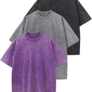 T-shirt Homme Slim Fit Lavé Couleur Unie Manches Longues Effet Usé Légèrement Vieilli pour un Style Tendance et Décontracté Couleur Personnalisable 100% - Product Image 3