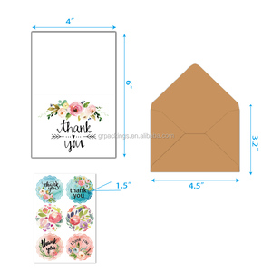Étiquette vierge à l'intérieur 4x6 pouces, 2 Designs, pour mariage, Baby Shower, petite entreprise, cartes de remerciement de remise de diplôme avec enveloppes - Product Image 6