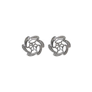 Boucles d'oreilles pendantes en argent S925, fleur, pour femme, ensemble de bijoux fins à faire soi-même, avec perle relevable, support vide, tendance, accessoire d'oreille 1274 - Product Image 5