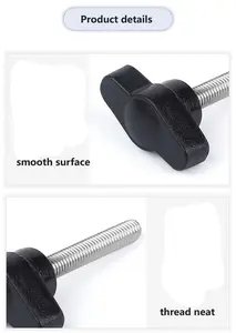Nhựa Đầu T-Núm Ngón Tay Cái Vít Với Cánh Bướm Ngón Tay Cái Kẹp Ngón Tay M4 M5 M6 M8 - Product Image 2
