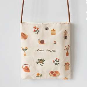 Ensemble de petits sacs à bandoulière en toile multi-motifs - <span class=keywords><strong>Mini</strong></span> sac à main mignon à imprimé de dessin animé/fleur pour enfants/femmes - Product Image 1