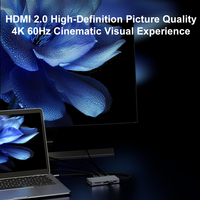 ULT-unite Triple Display Laptop Type c Multi Hub Docking Station USB HDMI 4K 60Hz USBC Hubs 2x HDMI dengan Transfer Data 10Gbps