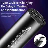 Portable Mini LED lampe de poche UV lumières violettes 365nm USB Rechargeable en alliage d'aluminium corps ultraviolet détecteur d'urine pour animaux de compagnie lumière