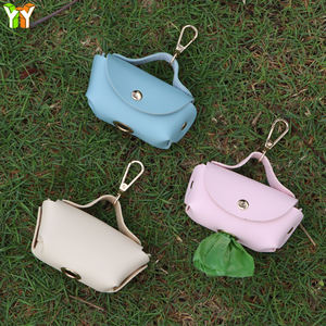 Dispensador de bolsas de caca para mascotas Dos de cuero PU, Mini bolsa para monedas para perros, bolsa para caca, BILLETERA, bolsas para basura - Product Image 2