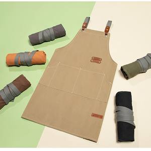 Delantal grueso de lona para cocina, herramienta de trabajo, <span class=keywords><strong>Chef</strong></span>, con bolsillos, para <span class=keywords><strong>restaurante</strong></span>, cafetería, tienda, jardinería - Product Image 6