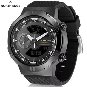 นาฬิกาข้อมือดิจิตอลสำหรับผู้ชาย North EDGE รุ่นยอดนิยม HORNET นาฬิกากีฬาสำหรับวิ่งและปั่นจักรยาน กันน้ำ 50 เมตร แสดงเวลาโลก พร้อมไฟส่องสว่าง - Product Image 4