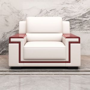 Office Leather Single Sofa For Conference Room And Reception Area - Product Image 1