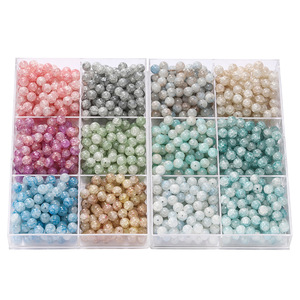 Cuentas de vidrio redondas de 10 mm teñidas con tinta para hacer pulseras DIY, cuentas sueltas para la creación de joyería, verano 2024, origen Yiwu - Product Image 5