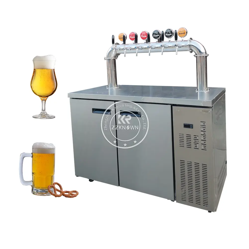 Dispensador de cerveja Kegerator para barril de cerveja, refrigerador de cerveja com bandeja de vidro para lavagem