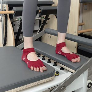 <span class=keywords><strong>Calcetines</strong></span> de Pilates con la espalda descubierta y la punta abierta de verano con logotipo personalizado al por mayor, <span class=keywords><strong>Calcetines</strong></span> antideslizantes de <span class=keywords><strong>5</strong></span> <span class=keywords><strong>dedos</strong></span>, <span class=keywords><strong>calcetines</strong></span> con agarre de copo de nieve, trampolín, baile, Yoga - Product Image 4