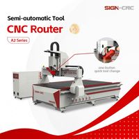 Máquina CNC Semiautomática Fabricada en China, Router CNC 1325 para Publicidad Exterior