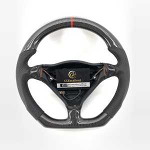 Volante de Cuero y Fibra de Carbono Personalizado CCExcellent para <span class=keywords><strong>Porsche</strong></span> 986 <span class=keywords><strong>Boxster</strong></span> 996 911 Turbo 993 GT2 GT3 Carrera 3, 3 Palancas, 1997-2004 - Product Image 1
