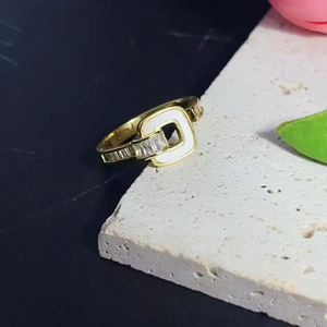 Anillos Minimalistas Ajustables para Mujer, Diseño Cruzado de Doble Capa con Circonita, Anillo para el Dedo Índice, Joyería con Personalidad para Chicas - Product Image 2