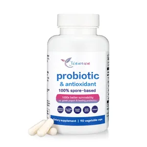 Tablet pembersih usus besar kapsul probiotik dukungan imun pencernaan bebas Gluten probiotik kapsul