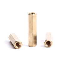 Entretoises hexagonales filetées femelles en laiton M2-M8 4-40 6-32 8-32 10-24 10-32 1/4-20, longueur 95 mm