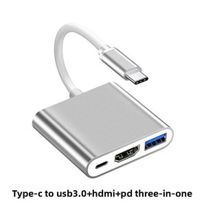 Type-C <strong>3</strong>-<strong>in</strong>-1 Aluminium Alloy Docking Station 4K Resolution DP 100W Charging 5Gbps USB <strong>3</strong>.0 <strong>SD</strong> for Mobile Phones Laptops Stock - Product Image 6
