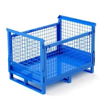DJ Grand Petit Entrepôt Boîte en Treillis Métallique Pliable Cage en Fil Conteneur de Stockage en Métal pour l'Industrie Automobile