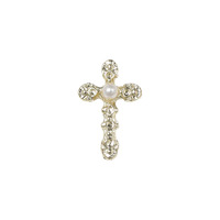 Accessoires en alliage pour nail art en gros : décorations métalliques découpées en forme de croix, cœur et étoile pour ongles