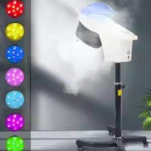 Vaporizador de Cabello Profesional Zs O3 con Micro Niebla de Ozono, Estilo de Pie con 7 Luces LED, Rojo/Azul para Tratamiento Capilar, para Uso en Spa - Product Image 4