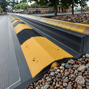 Xinye marque sécurité routière rampe d'incident de <span class=keywords><strong>trafic</strong></span> rampe en <span class=keywords><strong>caoutchouc</strong></span> <span class=keywords><strong>tapis</strong></span> de rampe couverture de câble vitesse bosses route bosse câble protecteur câble fil cordon - Product Image 3