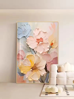 Décoration de salon personnalisée Art mural Moderne Simple Floral Peinture à l'huile personnalisée Peinture faite à la main