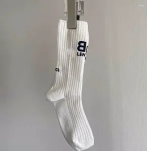 Designer Men's <b>Socks</b> Luxury Unisex Cotton Letters Embroidered <b>Black</b> White Middle-tube for Men Women Bulk Price - Product Image 4