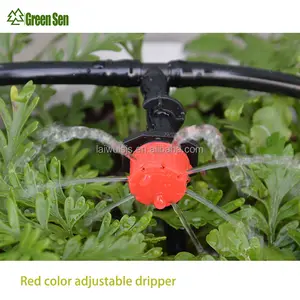 Sistema de irrigação por gotejamento de alta qualidade, gotejador online de plástico para jardim, emissor de micro irrigação ajustável vermelho, 2000 unidades
