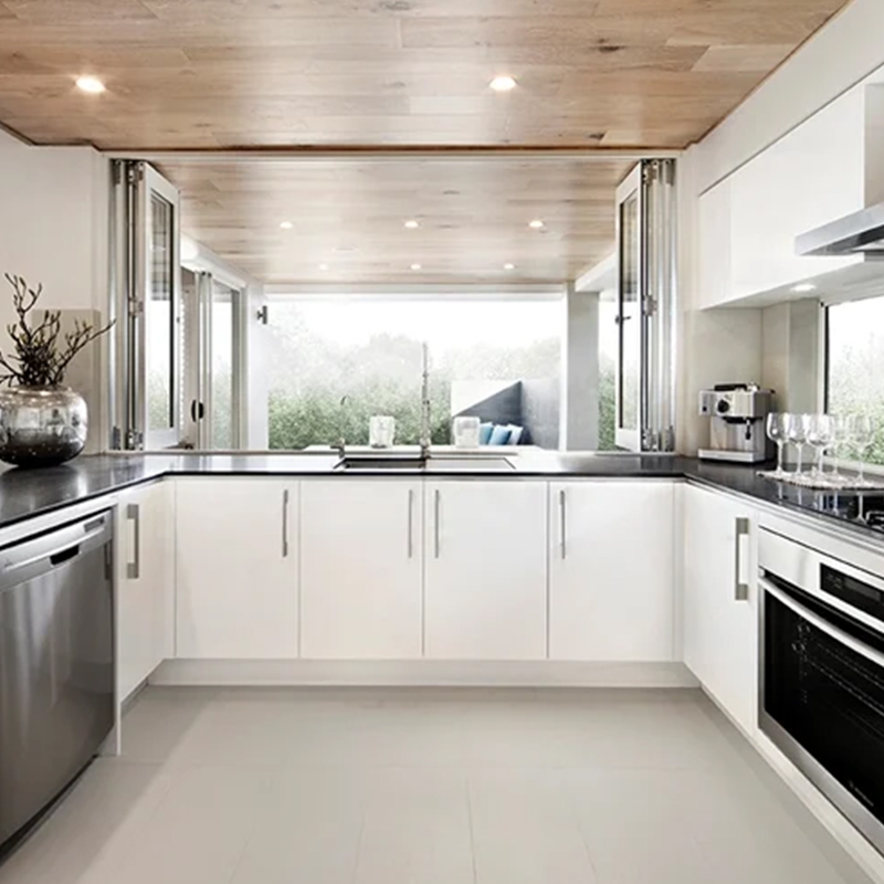ASTM Certified Aluminum Folding Window US Standard Compliant for Exterior Basement Folding Wood Graphic Design