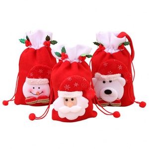 Bolsas de Regalo Navideñas Portátiles y Económicas con Diseño de Muñeco de Nieve para Niños - Product Image 5