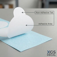 Label Promosi Kertas Cetak Bentuk Kustom, Stiker Perekat Mudah Dilepas, Zona Tanpa Perekat, Stiker Tarik Profesional