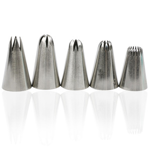 Seamless Piping Tip Set 7-Piece Stainless Steel Rose Cookie Butter Piping Tips Reusable Cake Decorating Supplies - Product Image 2