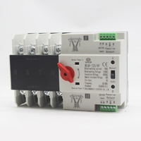 Commutateur de transfert automatique 110V 4P, transfert de puissance en millisecondes, ATS monté sur rail, 100A 63A pour double alimentation de secours