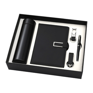 5 in 1 Elegent Gift Set Metal Pen 16GB Usb Flash Drive 304 Stainless Thermos A5 Notebook Custom Men Gift Set for Business
