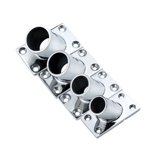Stainless Steel Pipe Base 90 Degree Square Bottom Mirror Polished Marine <b>Yacht</b> Handrail Hardware Accessory - Product Image 1