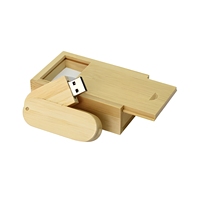 Clé USB pivotante personnalisée en bois naturel écologique 2.0 pour cadeaux d'entreprise