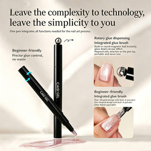 3 in 1 UV <b>Gel</b> <b>Pen</b> Built-in Brush Portable <b>Nail</b> <b>Gel</b> One Step Cosmetic DIY Magnet Vegan Cruelty-Free Custom Color Wholesale - Product Image 2