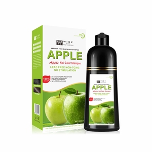 Wiseking Apple Màu Tóc Dầu Gội Đầu 500Ml Tự Nhiên Lâu Dài Màu Sắc Không Dính Salon Chất Lượng Cao Màu Đen Vĩnh Viễn Thuốc Nhuộm Tóc Dầu Gội Đầu - Product Image 1