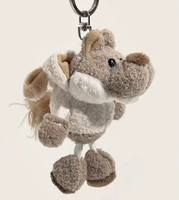 Sac à dos en peluche mignon en forme de loup, pendentif, poupée, porte-clés en forme de loup, cadeau pour couple et enfants