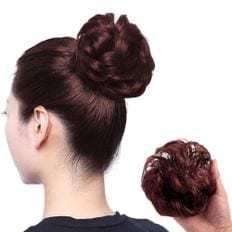 Gbleed 3P Cherry Brown Poop Hair Wit Band Rimed Chignon - Product Image 1