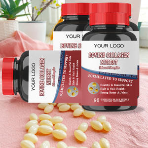 Kapsul Kolagen Sapi & <span class=keywords><strong>Softgel</strong></span> Bersertifikat Halal <span class=keywords><strong>Kosher</strong></span> Produk Kecantikan Dewasa Antioksidan 60 Kapsul/Botol Grosir - Product Image 6